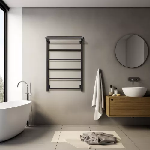 Полотенцесушитель Secado Триада 1 СП , с полочкой , электрический L/R хром, Выбрать размер: 40х60, Ориентация: левая, изображение 3