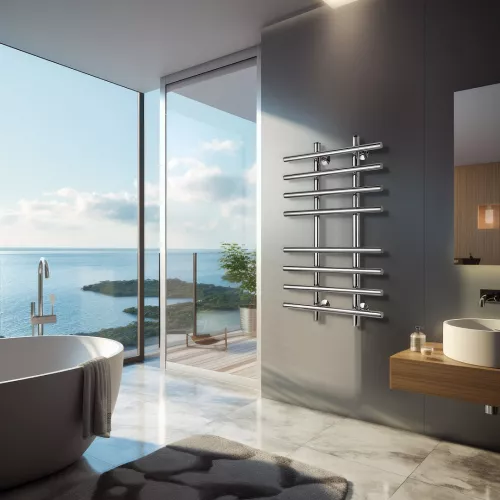 Полотенцесушитель Secado Турин 4 электрический L/R хром, Выбрать размер: 50х60, Ориентация: левая, изображение 2