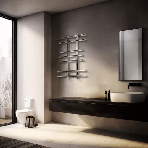 Полотенцесушитель Secado Турин 2  электрический L/R хром, Выбрать размер: 60х60, Ориентация: левая, изображение 2