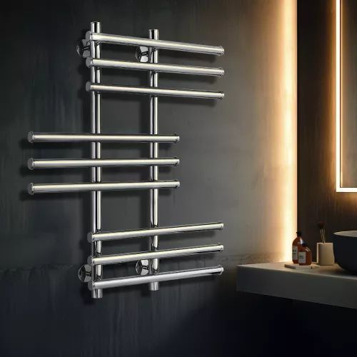 Полотенцесушитель Secado Турин 5  электрический L/R хром, Выбрать размер: 50х60, Ориентация: левая, изображение 2