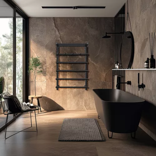 Полотенцесушитель Secado Турин 1 КСП, с крючками и полочкой,  электрический L/R  хром, Выбрать размер: 50х60, Ориентация: левая, изображение 3