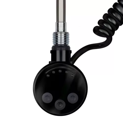 Полотенцесушитель Secado Корсико 1 КСП , с крючками и полочкой,  электрический L/R черный матовый, Выбрать размер: 40х60, Ориентация: левая, изображение 3