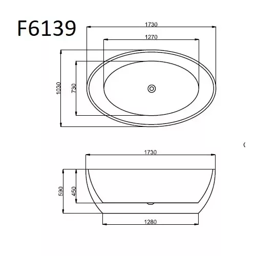 Ванна акриловая Frank F6139 отдельностоящая, изображение 9