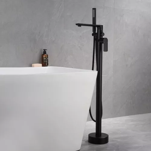 Напольный смеситель Frank F2066Black, Выбрать цвет: Черный матовый, изображение 3