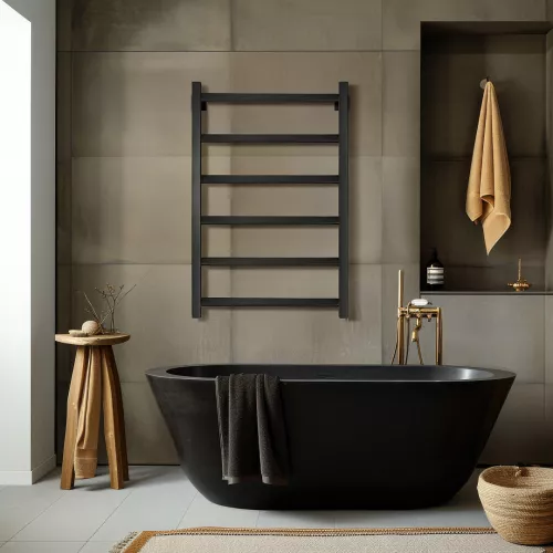 Полотенцесушитель Secado Корсико Grado электрический L/R черный матовый, Выбрать размер: 40х60, Ориентация: левая, изображение 2