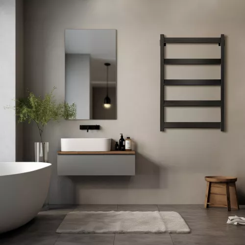 Полотенцесушитель Secado Комано Grado электрический L/R черный матовый, Выбрать размер: 40х60, Ориентация: левая, изображение 2