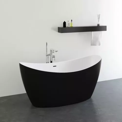 Ванна акриловая  Frank F6107 White/Black 170х75, Выбрать цвет: Белый / Черный, изображение 7