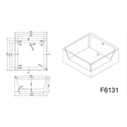 Ванна акриловая Frank F6131 отдельностоящая, изображение 7