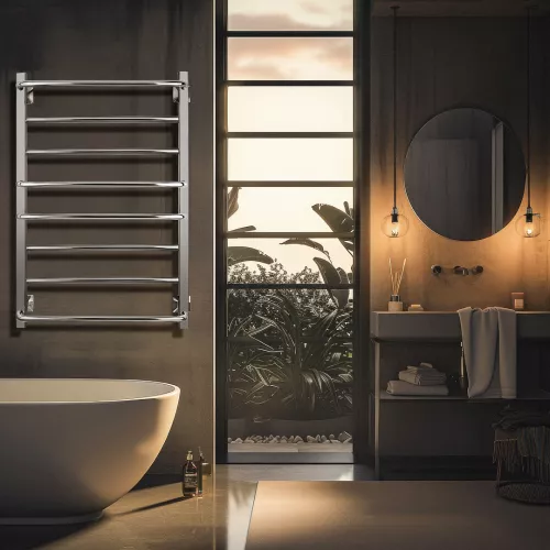 Полотенцесушитель Secado Модена 2 электрический L/R  хром, Выбрать размер: 40х60, Ориентация: левая, изображение 2