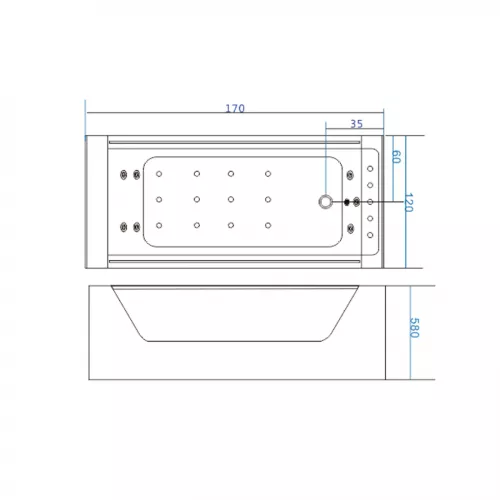 Ванна гидромассажная Frank F156  170х120, изображение 8