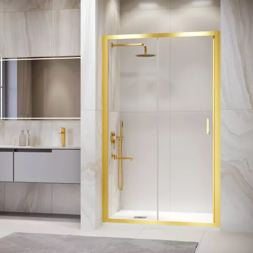 Душевая дверь RGW PA-14Gb, Цвет стекла: прозрачное, Цвет профиля: Золото, Выбрать размер: 160