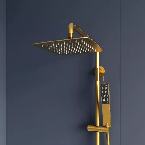 Душевая стойка  RGW SP-34G с термостатом, Выбрать цвет: Золото, изображение 4