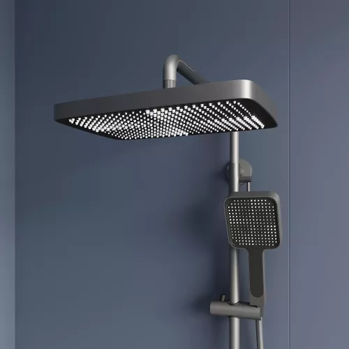 Душевая стойка RGW SP-34Gr с термостатом, Выбрать цвет: серый, изображение 4