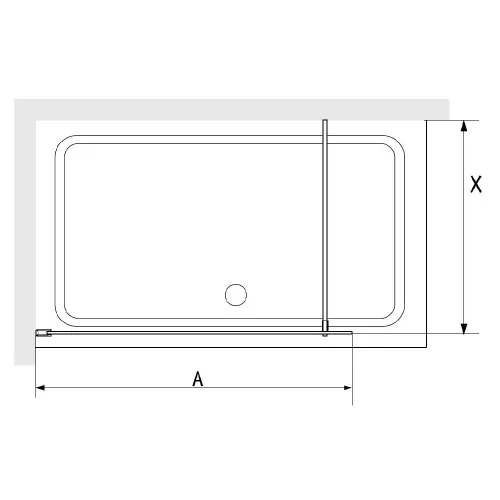 Душевая перегородка RGW WA-08GB  ребристое стекло, Цвет стекла: ребристое, Цвет профиля: Золото, Выбрать размер: 100, изображение 6