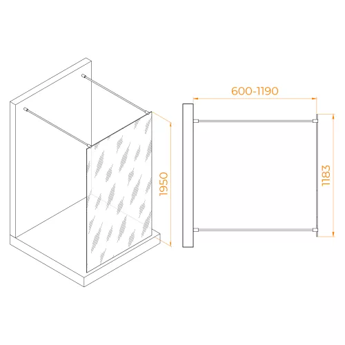 Душевая перегородка RGW WA-016Gb, Цвет стекла: прозрачное, Цвет профиля: Золото, Выбрать размер: 120, изображение 6