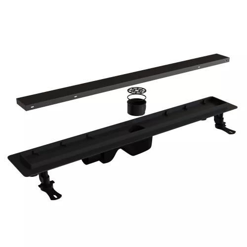 Душевой лоток RGW Drain Leo-31 черный, Выбрать цвет: Чёрный, Выбрать размер: 60, изображение 4