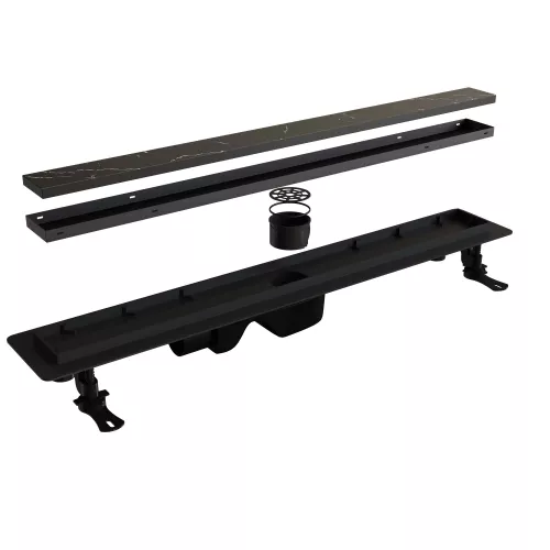 Душевой лоток RGW Drain Leo-31 черный, Выбрать цвет: Чёрный, Выбрать размер: 60, изображение 8