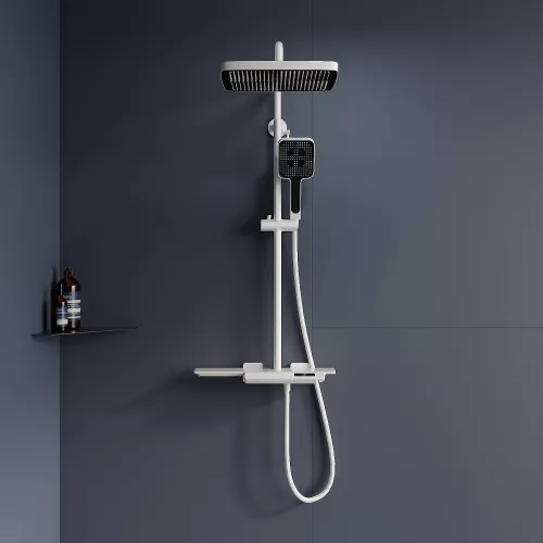 Душевая стойка RGW SP-34W с термостатом, Выбрать цвет: Белый, изображение 2