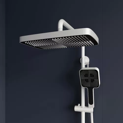 Душевая стойка RGW SP-34W с термостатом, Выбрать цвет: Белый, изображение 4