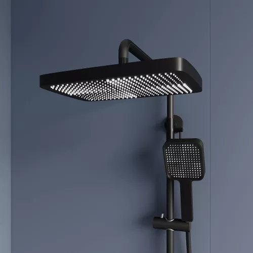 Душевая стойка RGW SP-35B с термостатом, Выбрать цвет: Черный, изображение 4