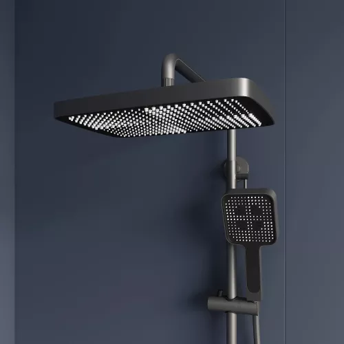 Душевая стойка RGW SP-35Gr с термостатом, Выбрать цвет: серый, изображение 4
