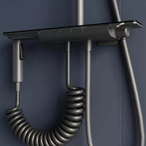 Душевая стойка RGW SP-35Gr с термостатом, Выбрать цвет: серый, изображение 11