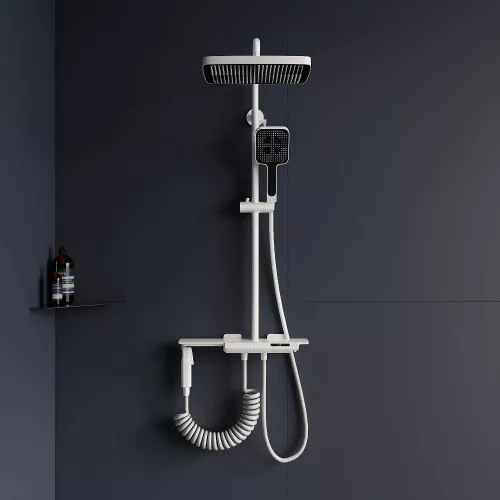 Душевая стойка RGW SP-35W с термостатом, Выбрать цвет: Белый, изображение 2