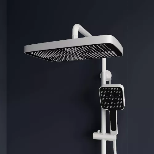 Душевая стойка RGW SP-35W с термостатом, Выбрать цвет: Белый, изображение 4