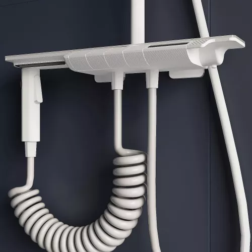 Душевая стойка RGW SP-35W с термостатом, Выбрать цвет: Белый, изображение 8