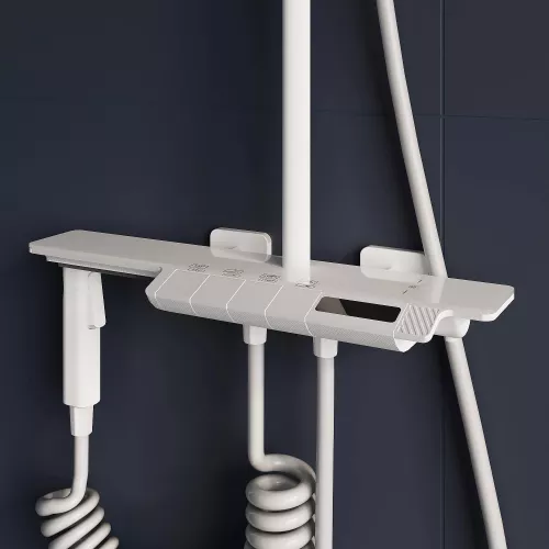 Душевая стойка RGW SP-35W с термостатом, Выбрать цвет: Белый, изображение 10