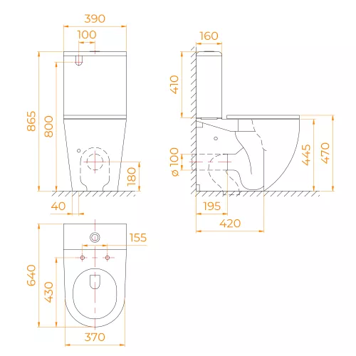 Унитаз с бачком напольный RGW SW-03, изображение 3