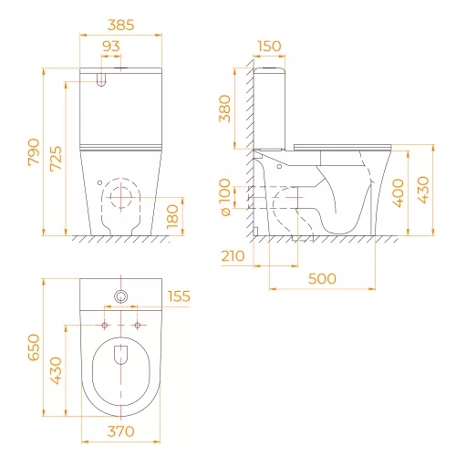 Унитаз с бачком напольный RGW SW-04, изображение 2
