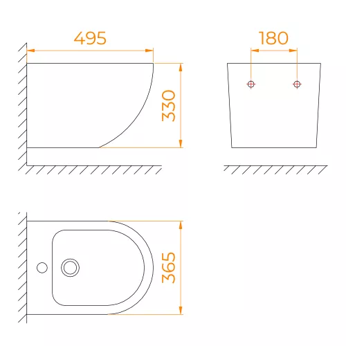 Биде подвесное RGW SW-80, изображение 2