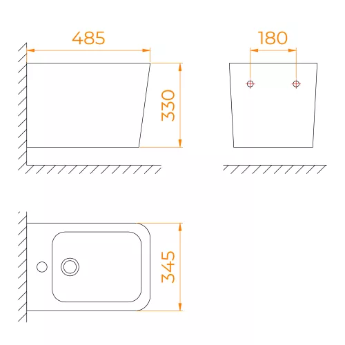 Биде подвесное RGW SW-81, изображение 2