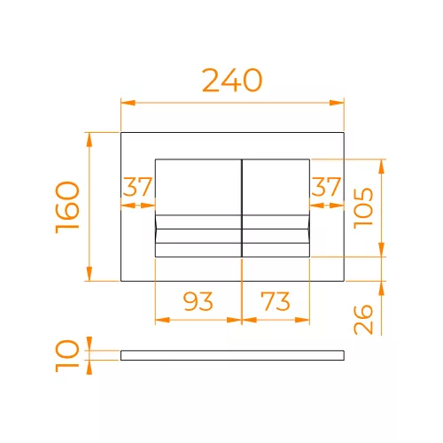 Кнопка слива RGW SWH-05B, Выбрать цвет: Чёрный, изображение 2