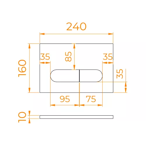 Кнопка слива RGW SWH-06W, изображение 2