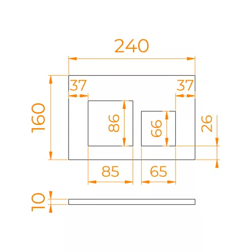 Кнопка слива RGW SWH-09B, Выбрать цвет: Чёрный, изображение 2