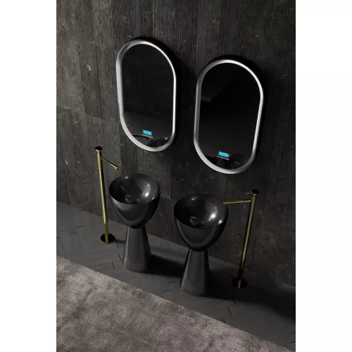 Раковина отдельностоящая карбоновая ABBER Karbon AK2003 черная, изображение 3