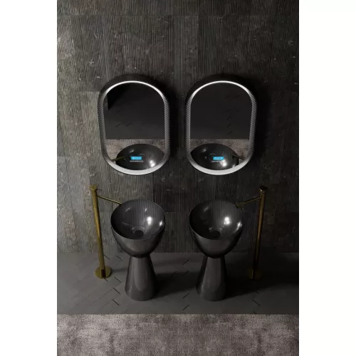 Раковина отдельностоящая карбоновая ABBER Karbon AK2003 черная, изображение 4