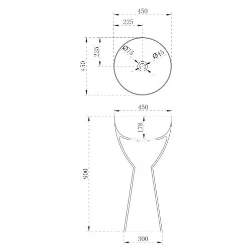 Раковина отдельностоящая карбоновая ABBER Karbon AK2003 черная, изображение 6