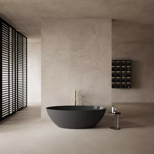 Карбоновая ванна ABBER Karbon AK9002-1.8 черная  180х85, изображение 2