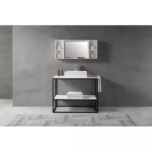 Консоль под раковину ABBER Stein AS2631 напольная, белая матовая, изображение 2