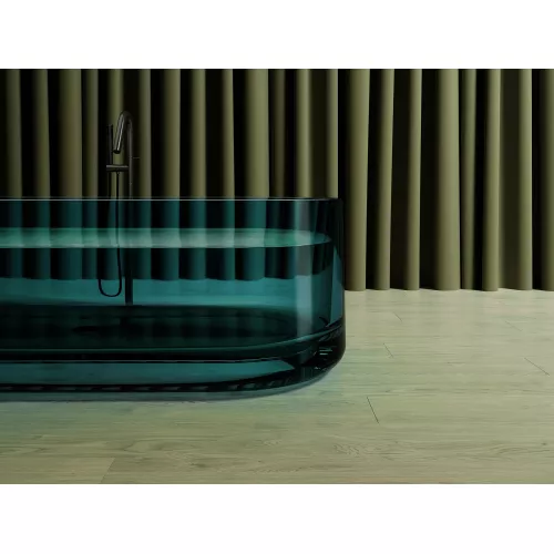 Ванна из полиэфирной смолы  ABBER Kristall AT9708Aquamarin бирюзовая прозрачная, Выбрать цвет: Бирюзовый, изображение 6