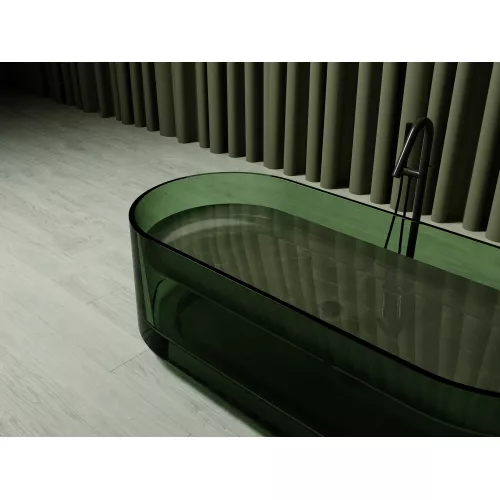 Ванна из полиэфирной смолы  ABBER Kristall AT9708Emerald зеленая прозрачная, Выбрать цвет: Зеленый, изображение 5