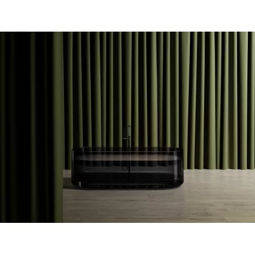 Ванна из полиэфирной смолы  ABBER Kristall AT9708Onyx черная прозрачная, Выбрать цвет: Чёрный, изображение 2