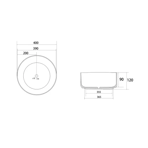 Раковина накладная ABBER Bequem AC2109MW белая матовая, Выбрать цвет: Белый матовый, изображение 4