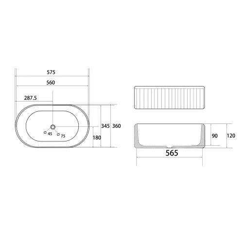 Раковина накладная ABBER Bequem AC2116MW белая матовая, Выбрать цвет: Белый матовый, изображение 6