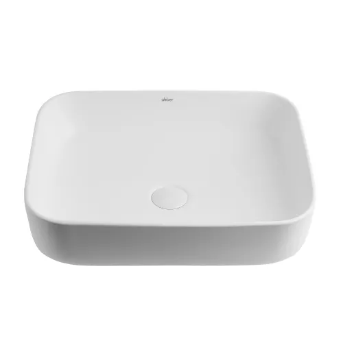 Раковина накладная ABBER Rechteck AC2202MW белая матовая, Выбрать цвет: Белый матовый, изображение 3