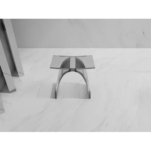 Стульчик для ванной прозрачный ABBER Kristall AT1739Perle, Выбрать цвет: Прозрачный, изображение 3