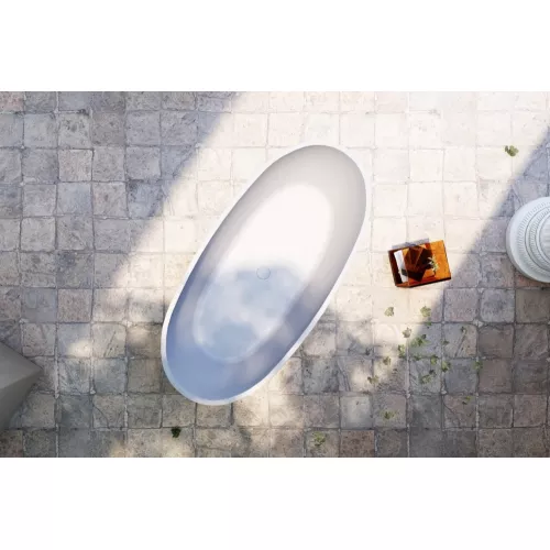 Ванна из искусственного камня ABBER Stein AS9620-1.6 белая матовая, изображение 4